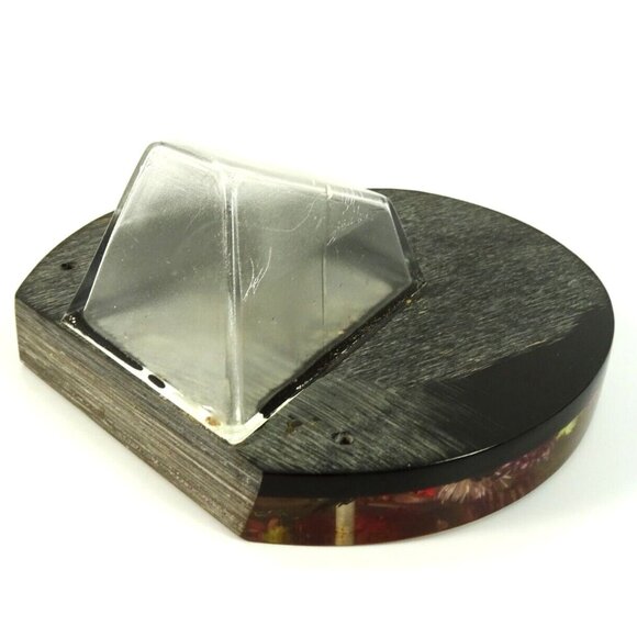 Vintage Our Lady of Lourdes Tabletop Clear Acrylic or Lucite Floral Shrine - Picture 6 of 15